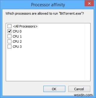 Buộc ứng dụng Windows dùng CPU cụ thể