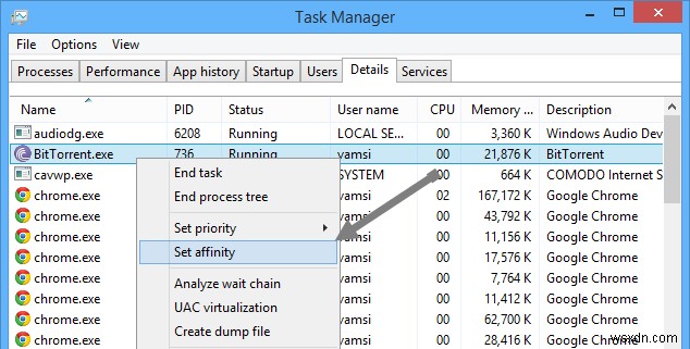 Buộc ứng dụng Windows dùng CPU cụ thể