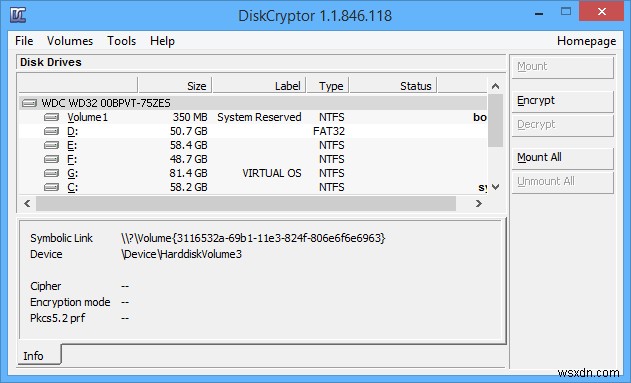 Cách dùng DiskCryptor mã hóa phân vùng trên Windows