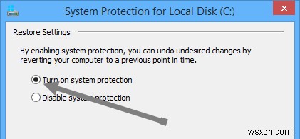 Cách tắt hoặc cấu hình System Restore trên Windows 8/8.1