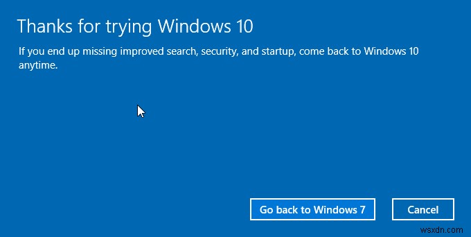 Cách hạ cấp từ Windows 10 về phiên bản Windows cũ hơn