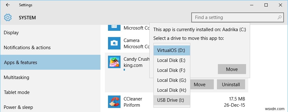 Cách cài đặt và cấu hình ứng dụng Modern Apps trên ổ đĩa ngoài trong Windows 10
