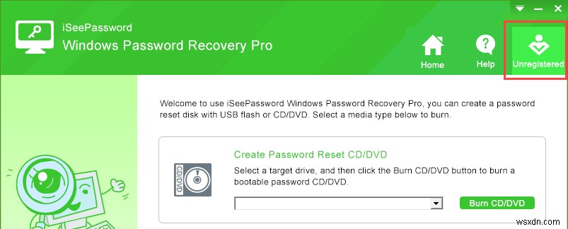 Đặt lại mật khẩu đăng nhập Windows với iSeePassword Windows Password Recovery Tool
