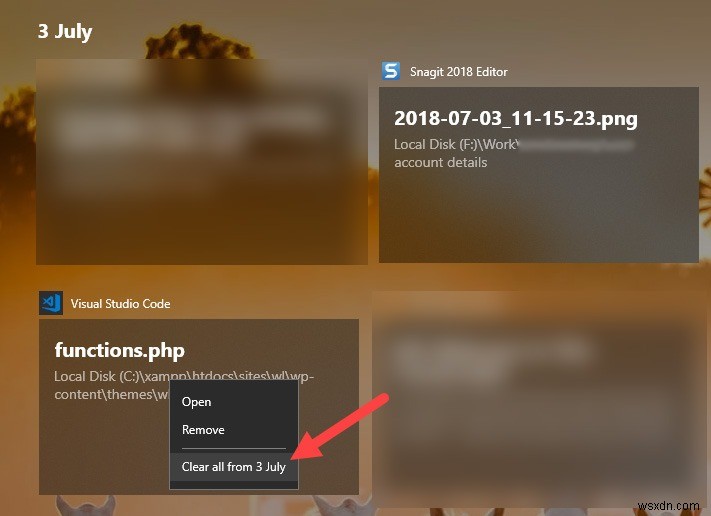 Cách Xóa Hoạt Động Timeline Trên Windows 10
