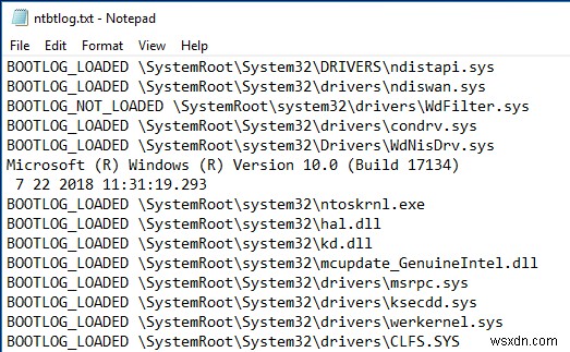 Cách bật/tắt Boot Log (nhật ký khởi động) trong Windows