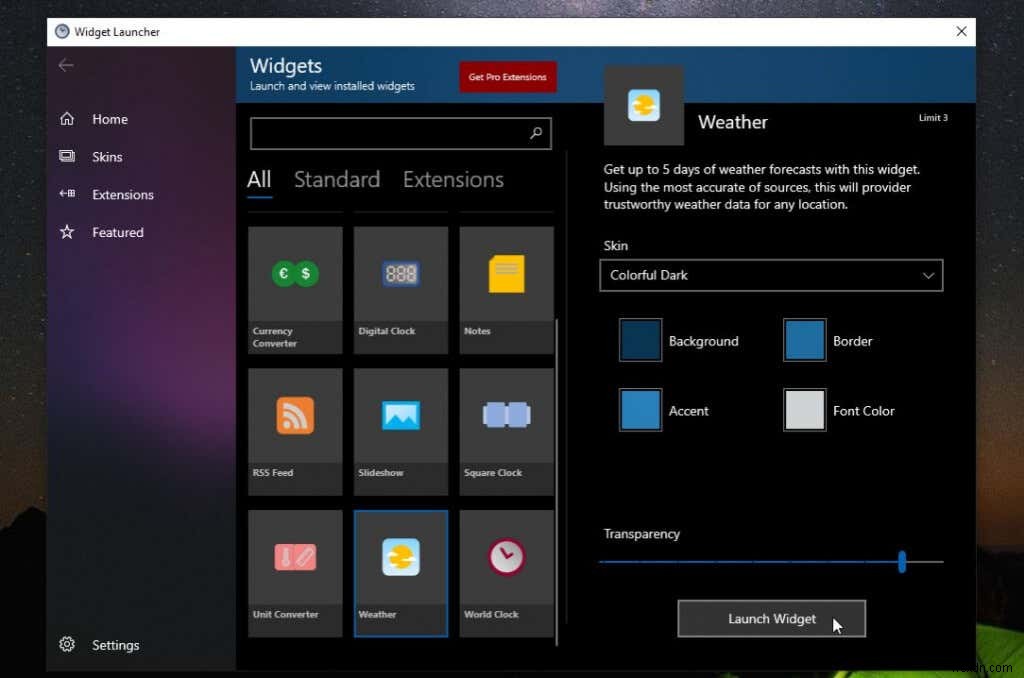 Widget Thời Tiết Tốt Nhất Cho Windows 10/11