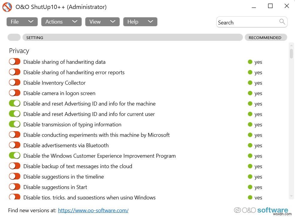 Đánh Giá O&O ShutUp10 – Ngăn Microsoft Theo Dõi Bạn