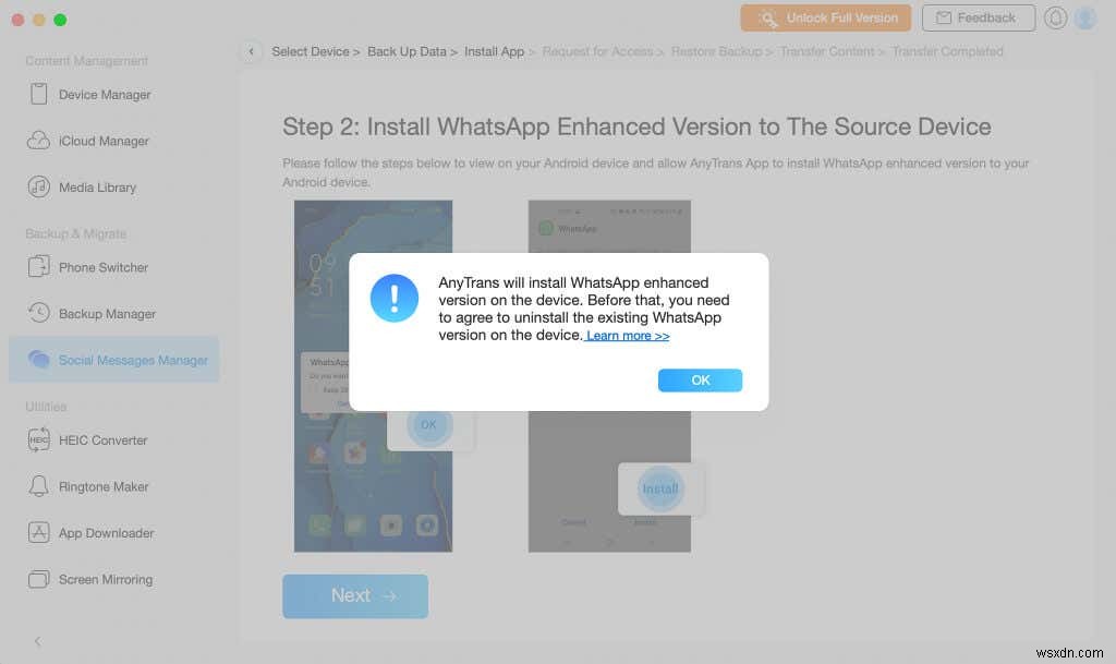 Cách chuyển dữ liệu WhatsApp từ Android sang iPhone