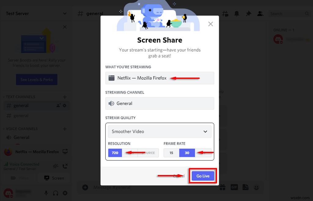 Hướng dẫn phát Netflix trên Discord