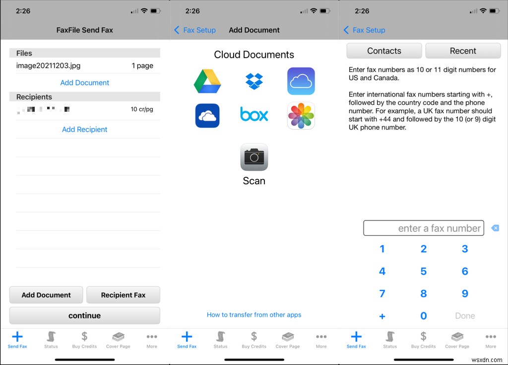 Hướng dẫn gửi fax từ iPhone hoặc Android