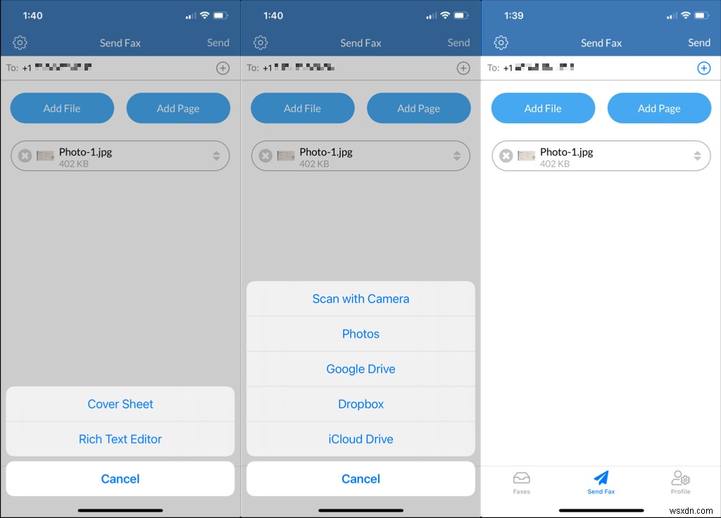 Hướng dẫn gửi fax từ iPhone hoặc Android