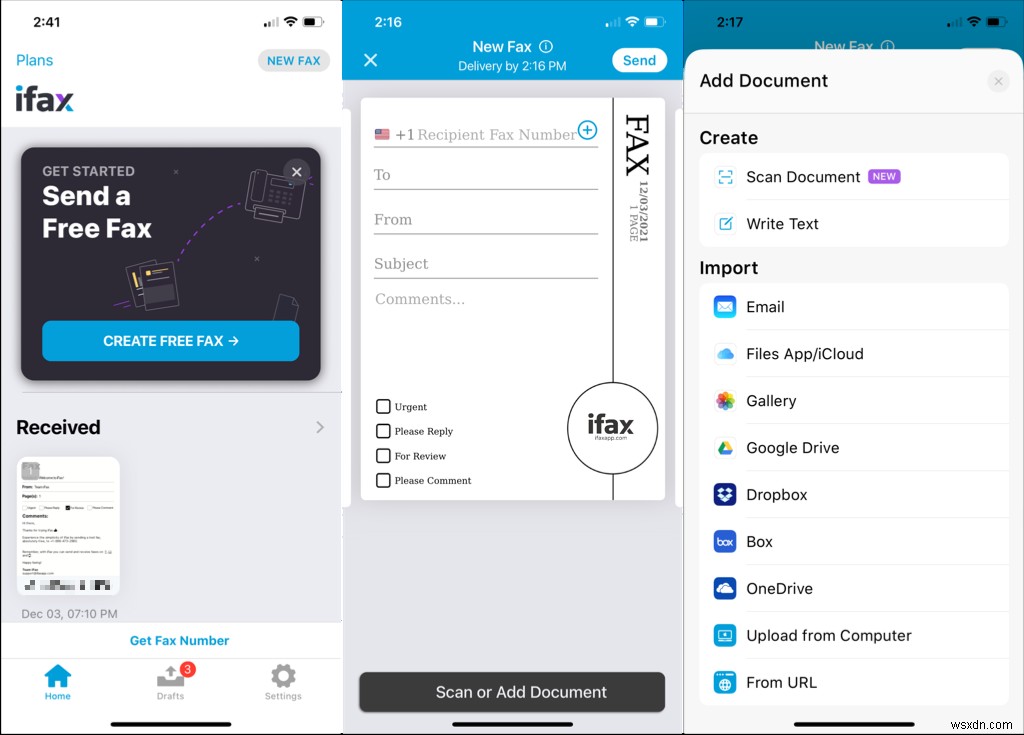 Hướng dẫn gửi fax từ iPhone hoặc Android