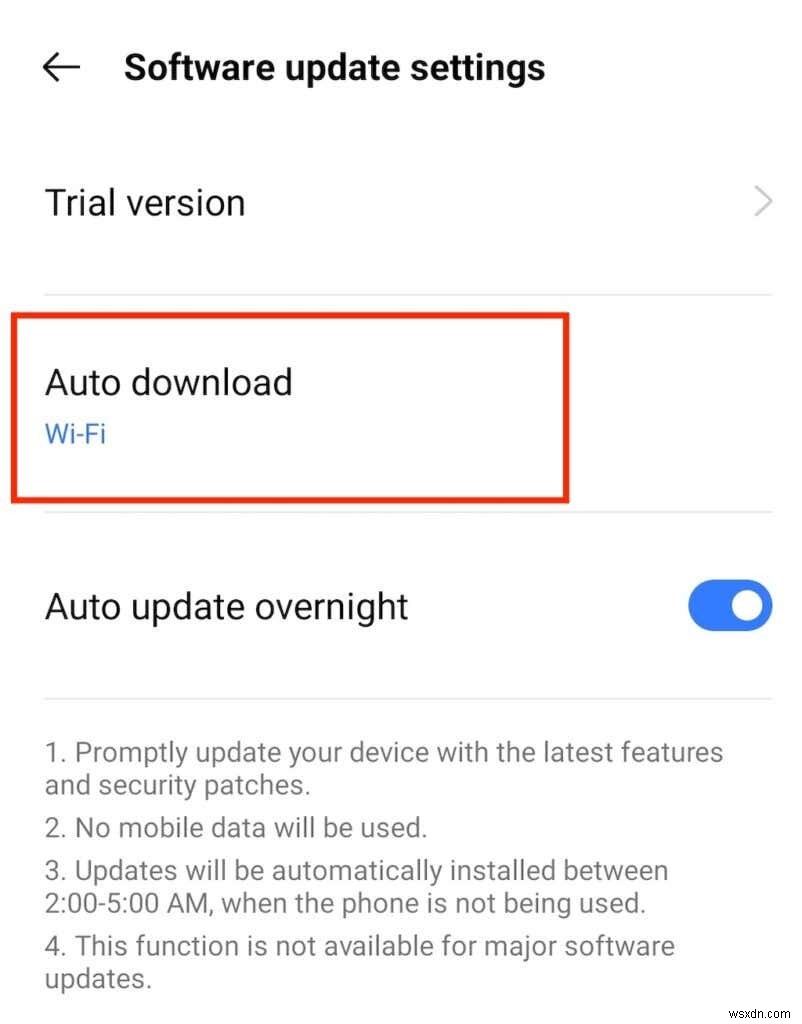 Cách tắt cập nhật tự động trên Android