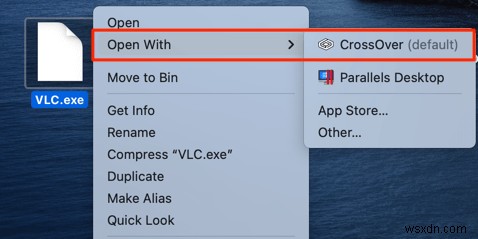 Cách mở file EXE trên Mac