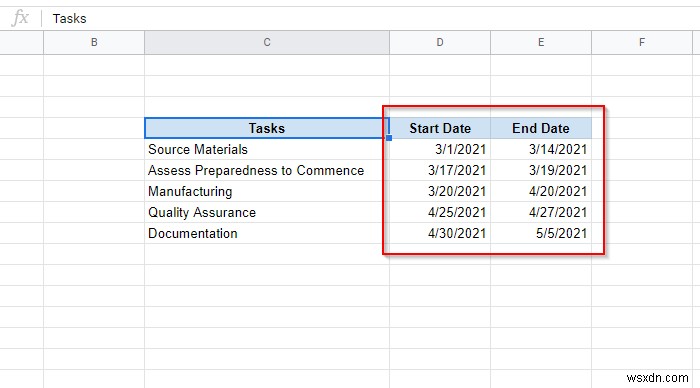 Cách thêm biểu đồ Gantt vào Google Docs