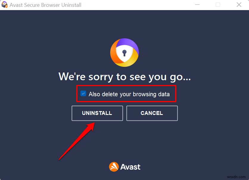 Cách tắt hoặc vô hiệu hóa Avast Secure Browser