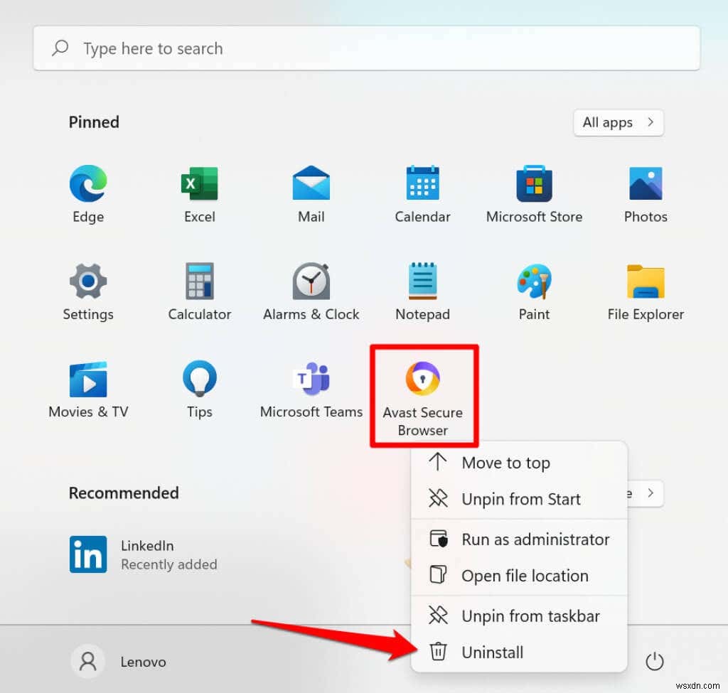 Cách tắt hoặc vô hiệu hóa Avast Secure Browser