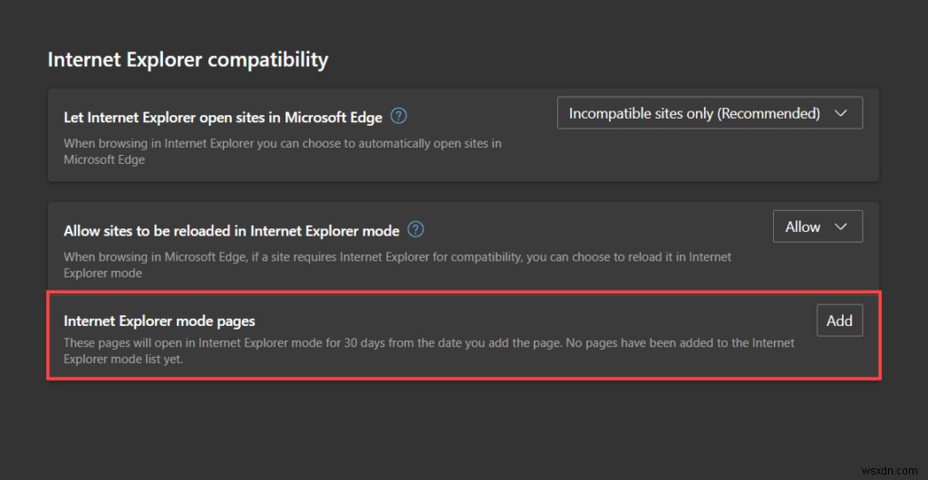 Cách bật chế độ Internet Explorer trong Edge trên Windows 10/11