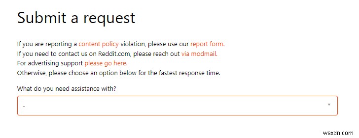 Cách báo cáo một Subreddit