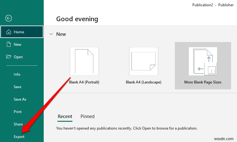 Cách chuyển đổi file Microsoft Publisher sang PDF
