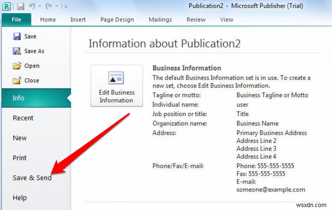 Cách chuyển đổi file Microsoft Publisher sang PDF