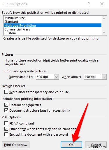 Cách chuyển đổi file Microsoft Publisher sang PDF