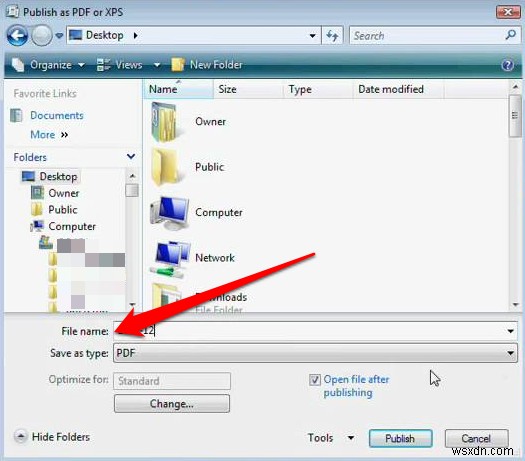 Cách chuyển đổi file Microsoft Publisher sang PDF