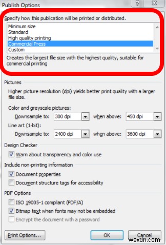 Cách chuyển đổi file Microsoft Publisher sang PDF
