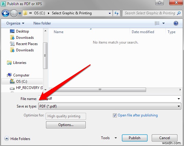 Cách chuyển đổi file Microsoft Publisher sang PDF