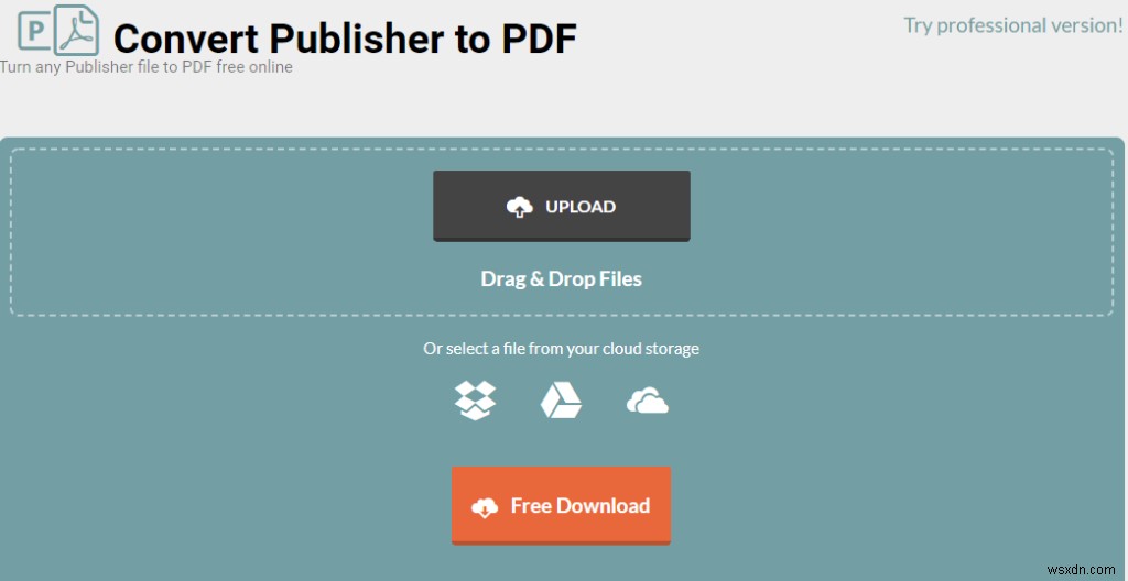 Cách chuyển đổi file Microsoft Publisher sang PDF