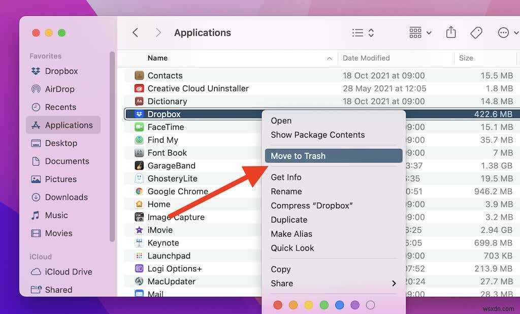 Cách gỡ cài đặt Dropbox trên Mac, Windows, và Linux
