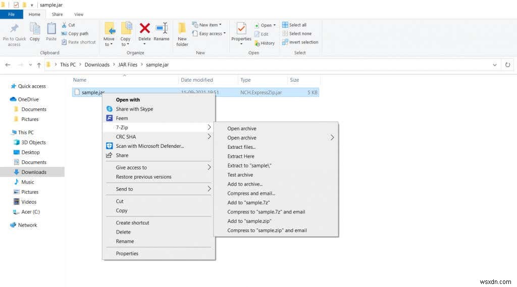 Cách mở file JAR trên Windows
