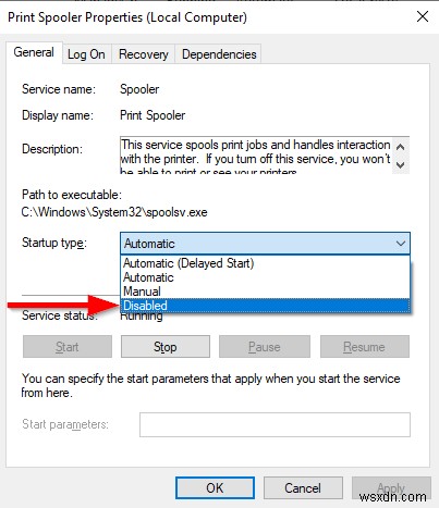 Cách tắt dịch vụ Print Spooler trên Windows 10