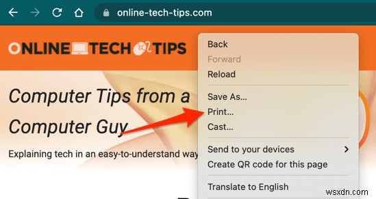 Cách lưu trang web thành PDF trên Mac và Windows