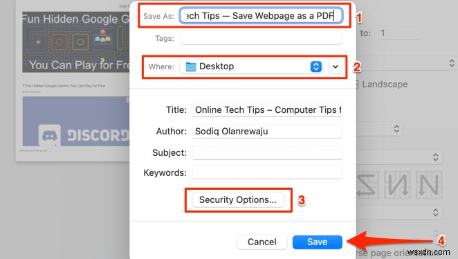 Cách lưu trang web thành PDF trên Mac và Windows