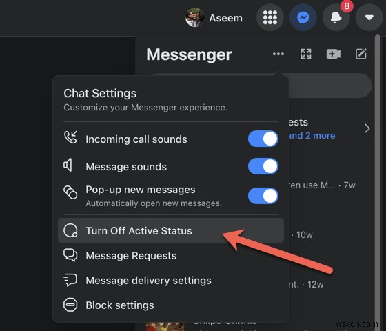 Cách tắt trạng thái hoạt động trên Facebook để hiển thị ngoại tuyến