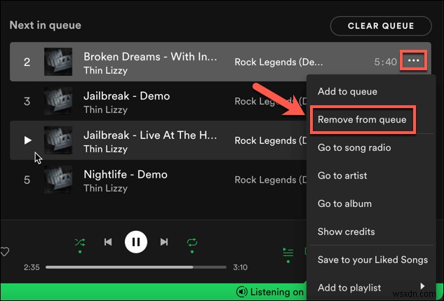 Cách xóa hàng đợi (Queue) trên Spotify