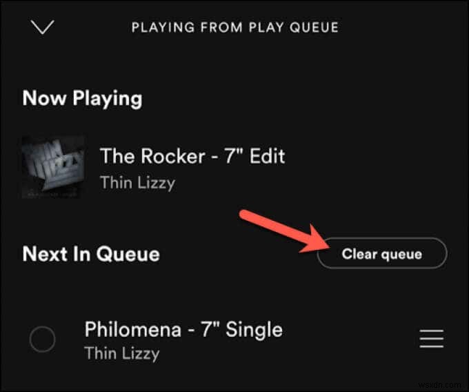 Cách xóa hàng đợi (Queue) trên Spotify