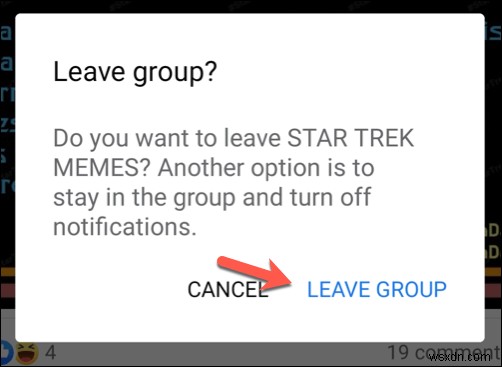 Cách rời nhóm Facebook
