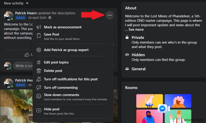 Cách tắt bình luận trên bài đăng Facebook