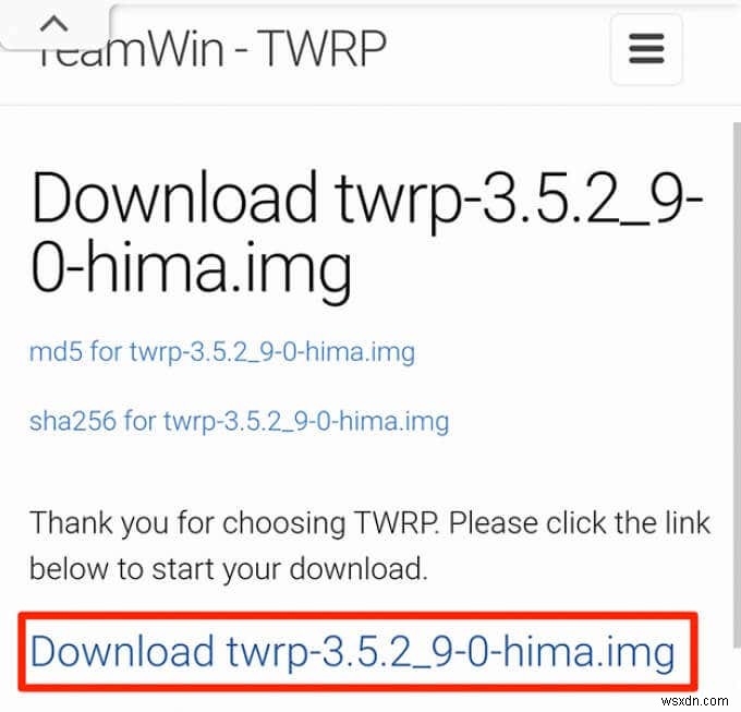 Cách cài đặt TWRP Recovery trên Android