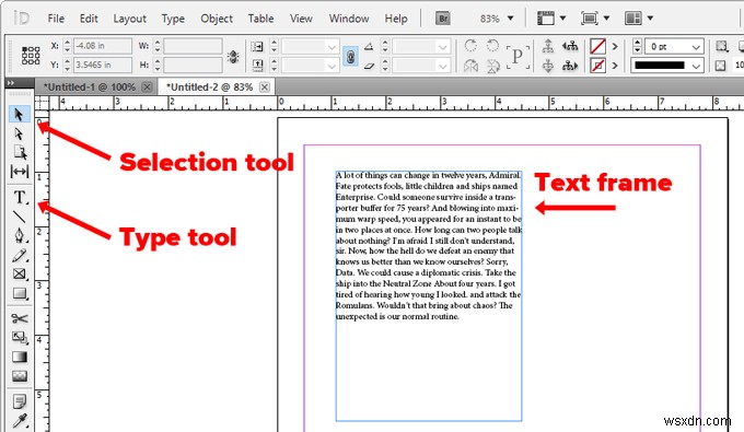 Cách liên kết khung văn bản trong Adobe InDesign