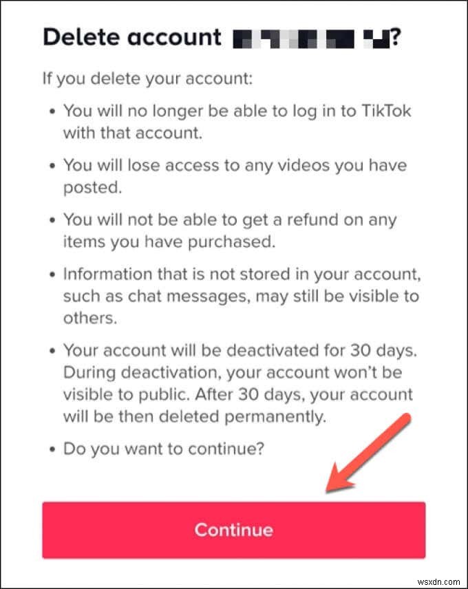 Cách xóa tài khoản TikTok