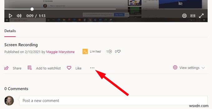 Cách quay màn hình với Microsoft Stream