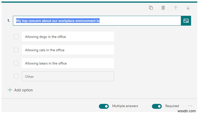 Cách sử dụng Microsoft Forms