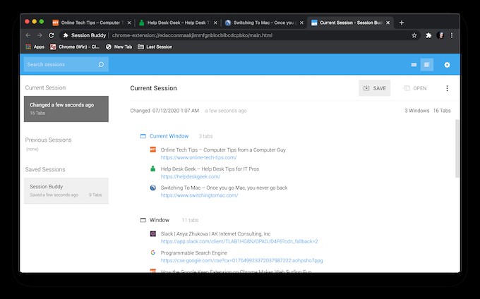 Cách Lưu Tab Trong Trình Duyệt Chrome
