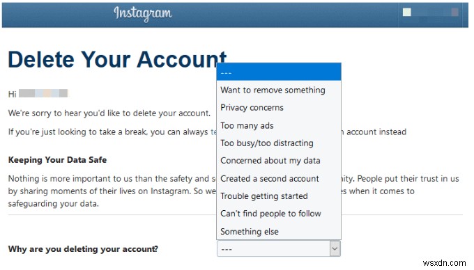Cách xóa tài khoản Instagram vĩnh viễn