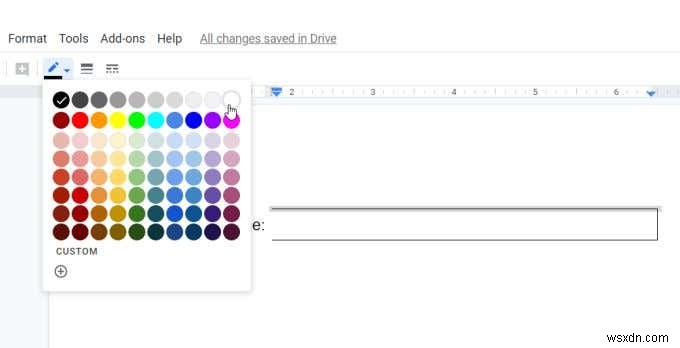 Cách tạo biểu mẫu Google Docs có thể điền được với bảng