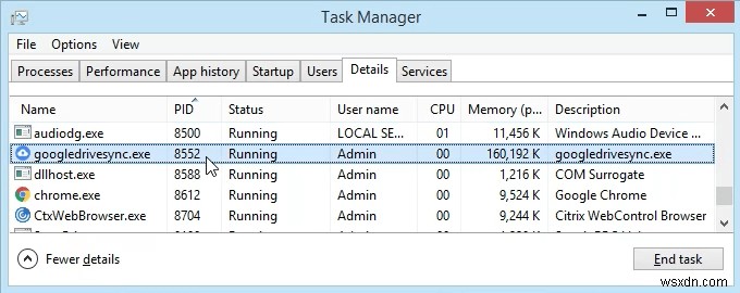 Dùng Netstat xem cổng đang lắng nghe và PID trong Windows