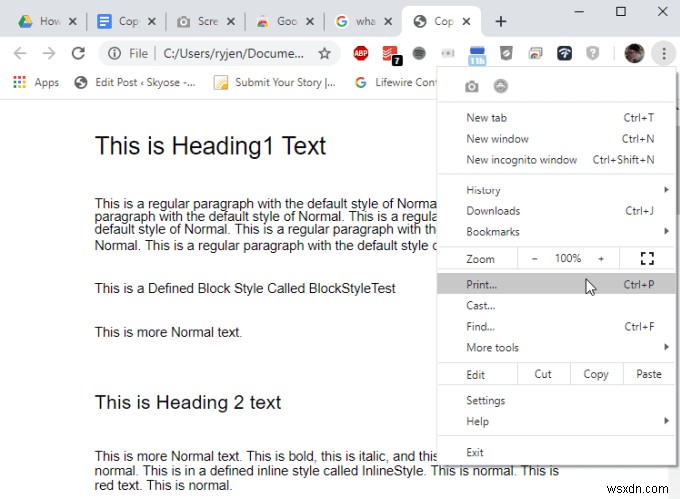 Cách in tài liệu Google Docs kèm bình luận